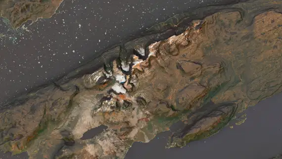 Satellitfoto af Grønland